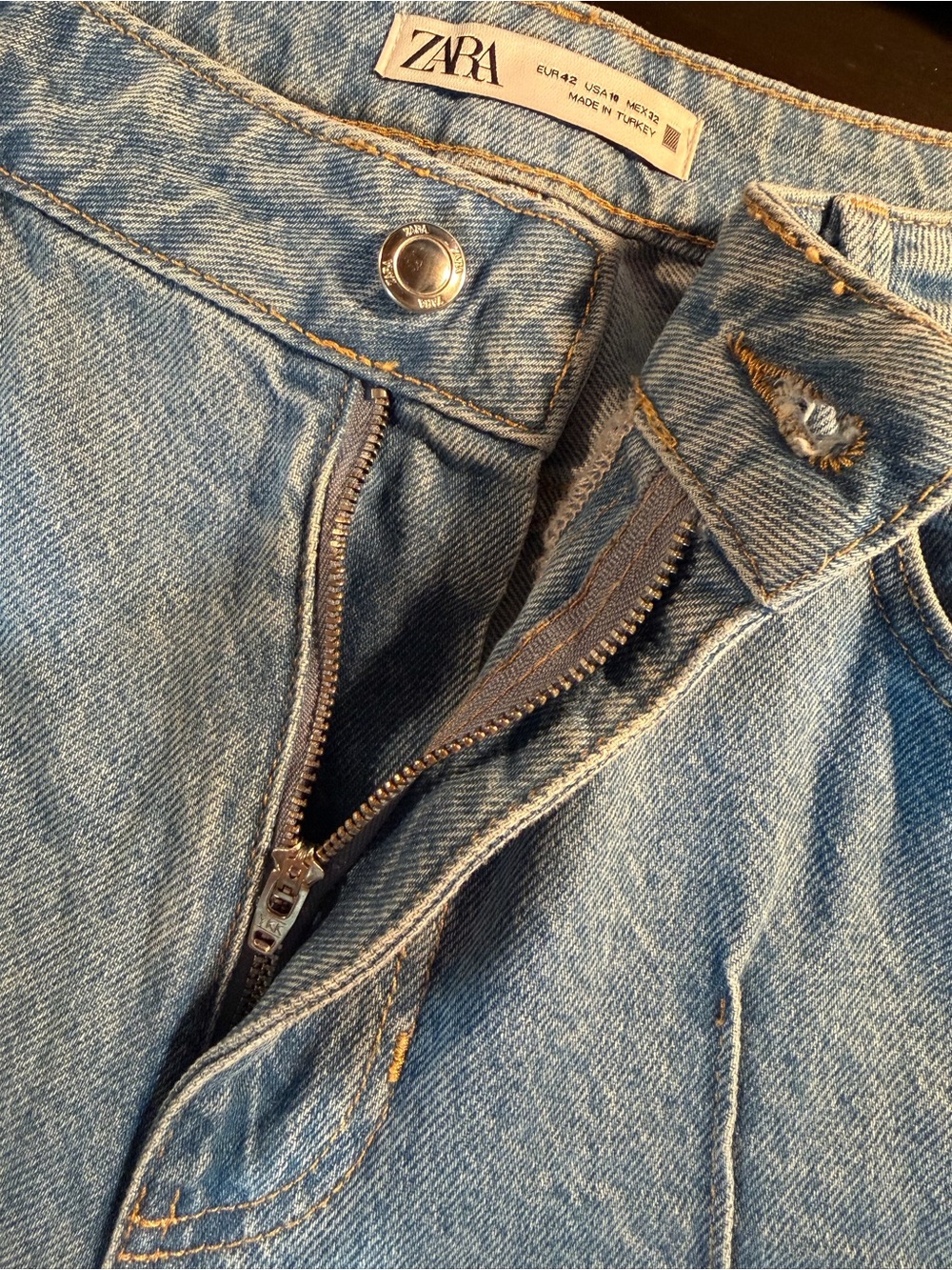 Wide Leg Flare Jeans in Light Blue - Picture 8 of 15